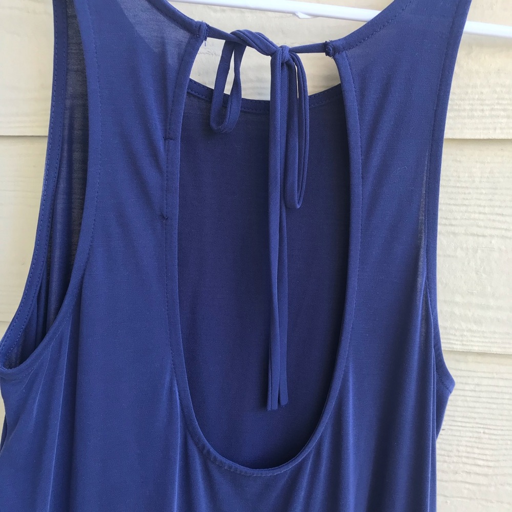 Navy blue cut out back swing dress - Picture 5 of 6